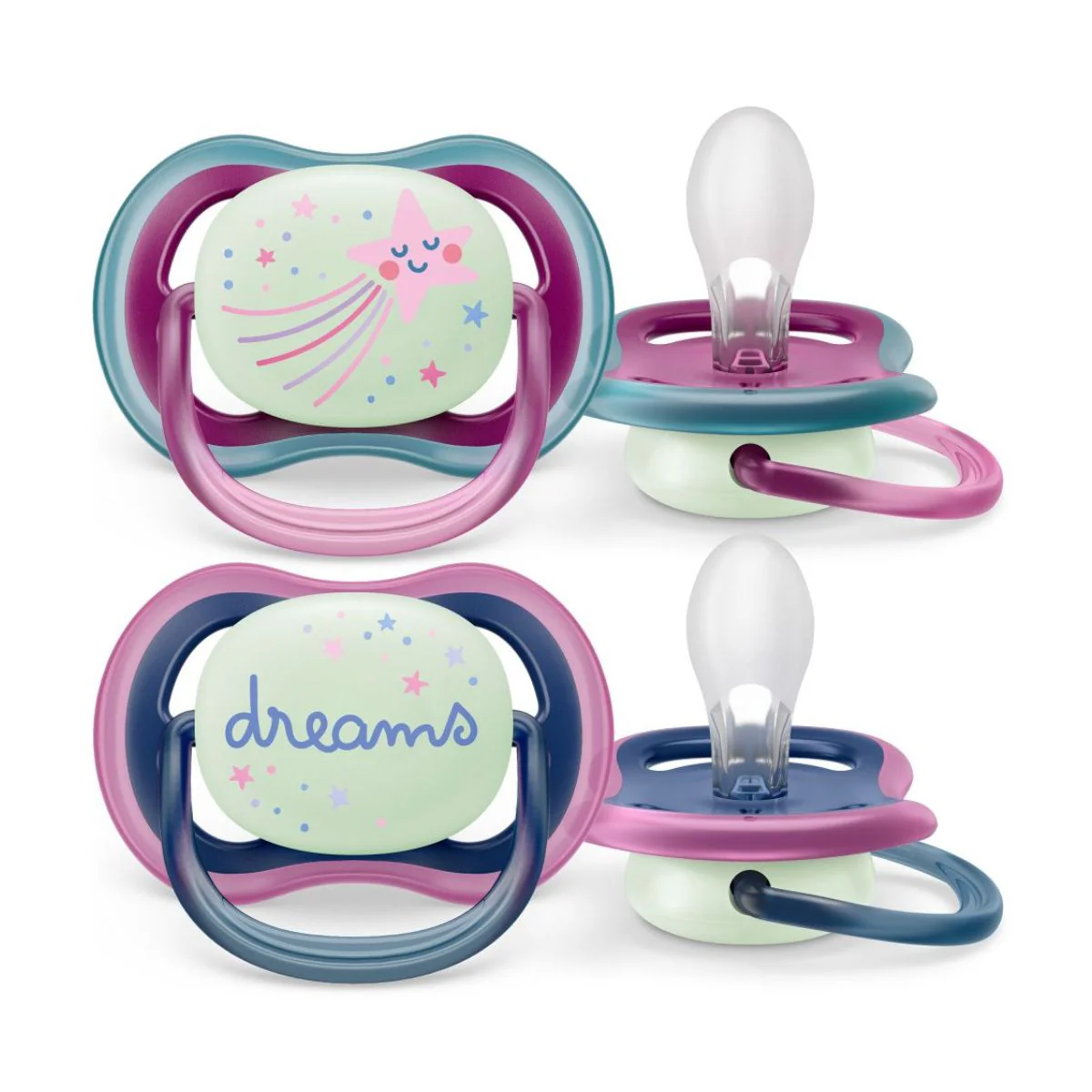 Avent Ultra Air Night Soother - 2 Pack (Assorted) - Image 8