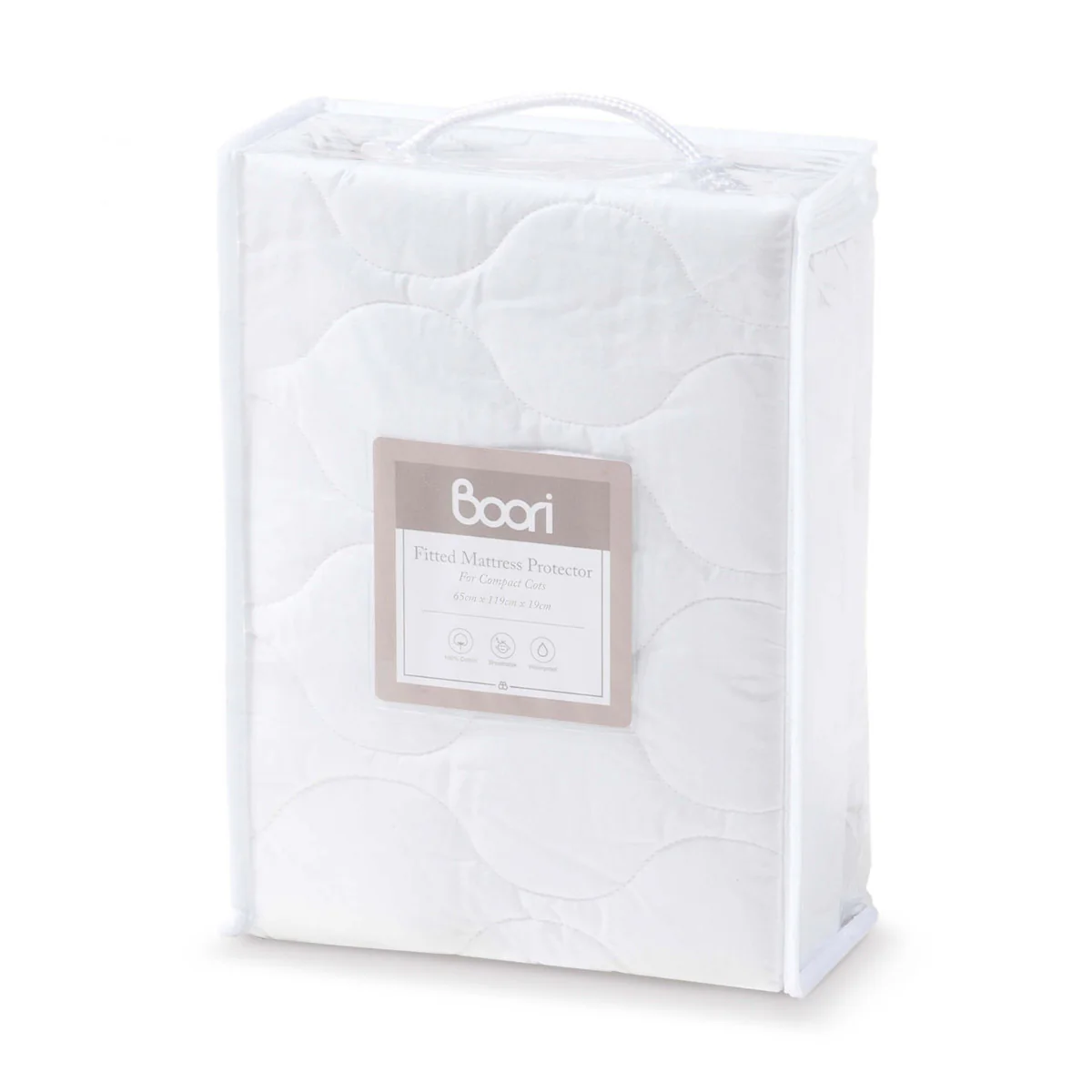 Boori Compact Cot Fitted Mattress Protector (119cm x 65cm)