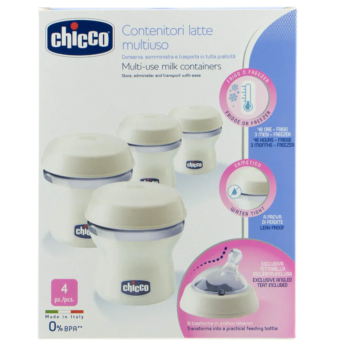 Chicco Natural Feeding Milk Container - Image 2