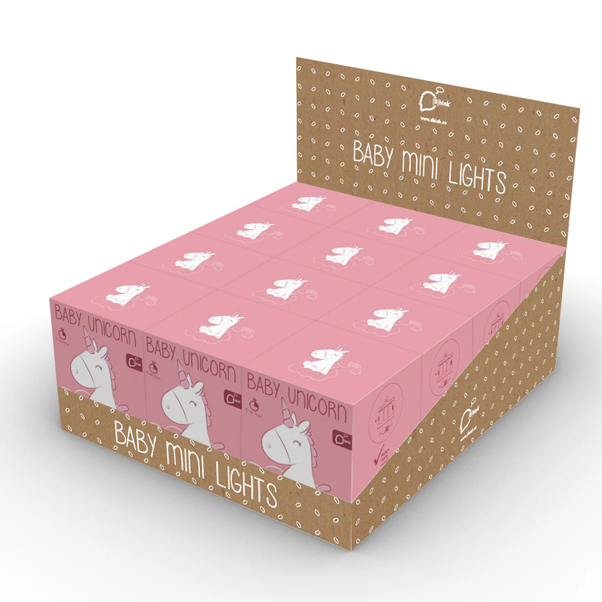 Dhink Pink Baby Unicorn Mini Light Battery Powered - Image 3