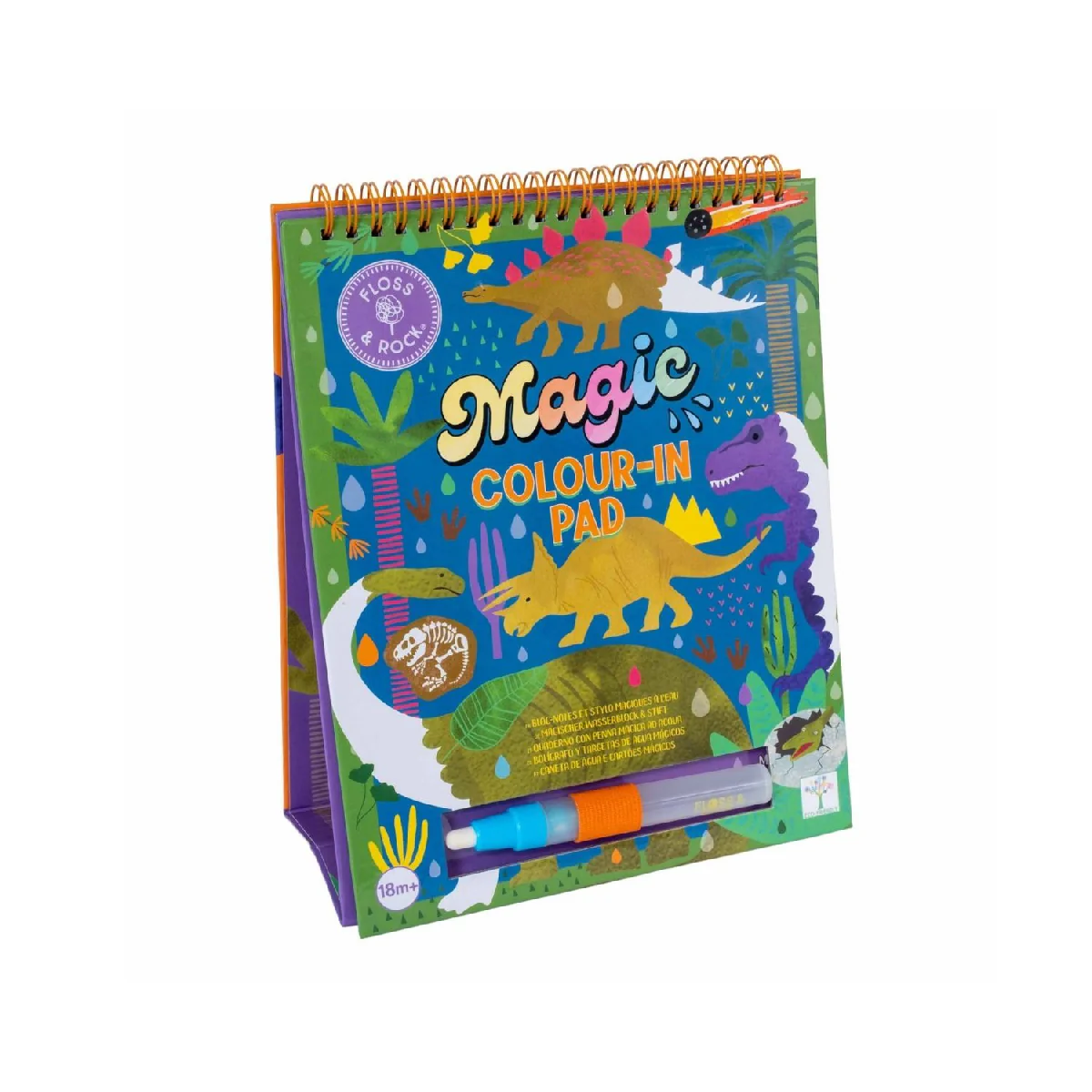 Floss & Rock Dinosaur - Magic Colour Changing Watercard Easel and Pen - Image 2