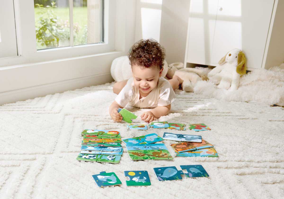 Hape Duo Logic Puzzle Animals Mum & Baby - Image 3