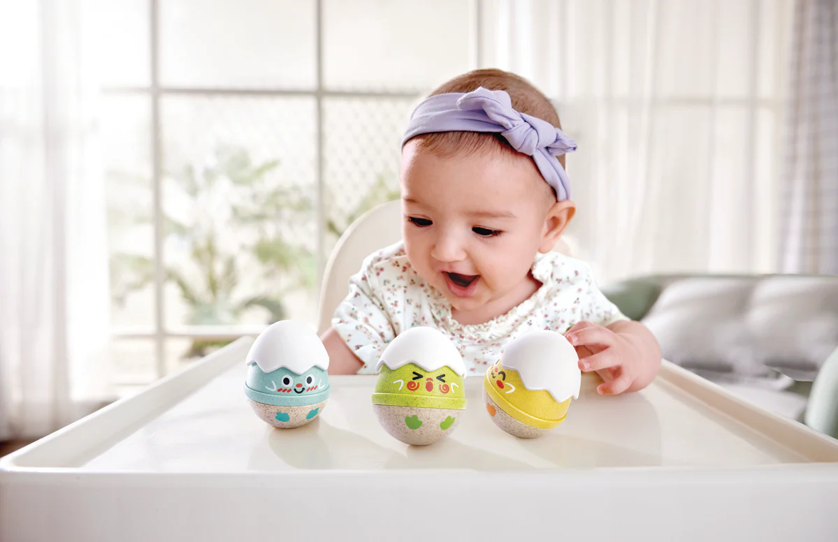 Hape Happy Hatching Wobble Rattles - Image 2