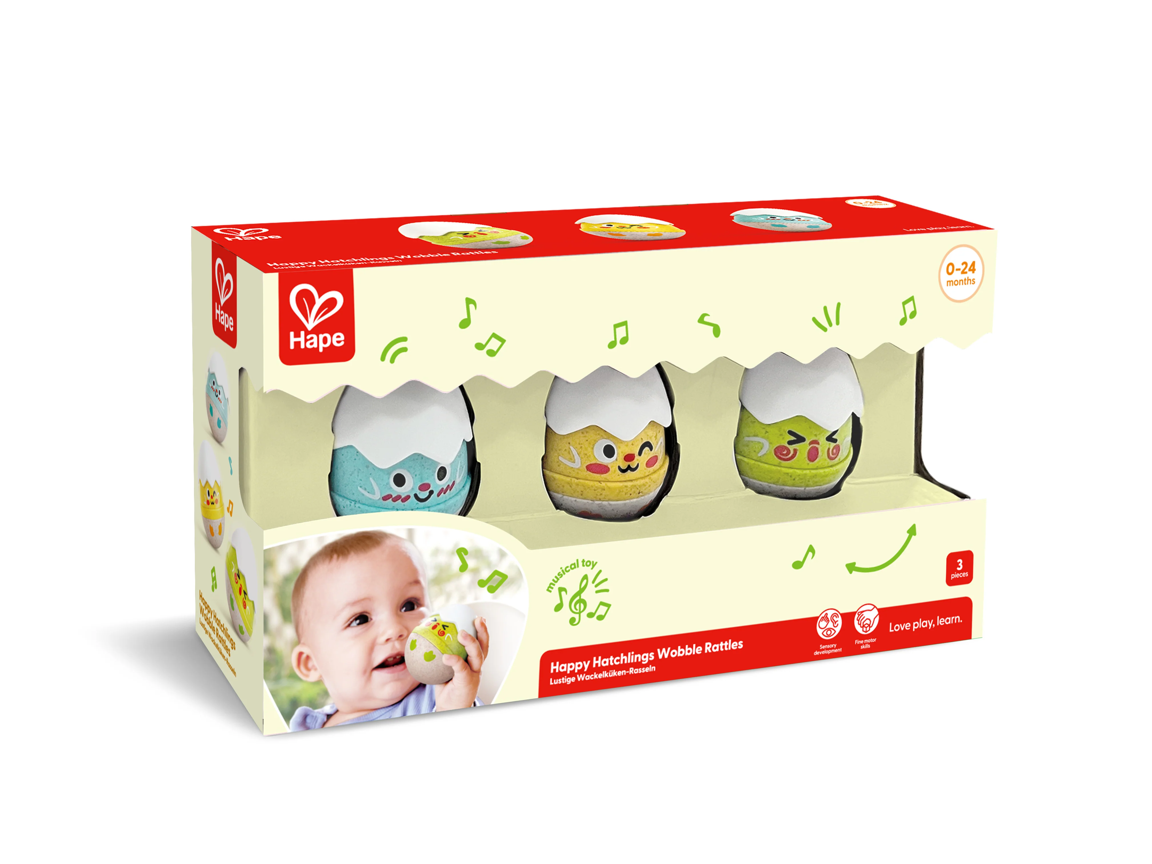 Hape Happy Hatching Wobble Rattles - Image 4