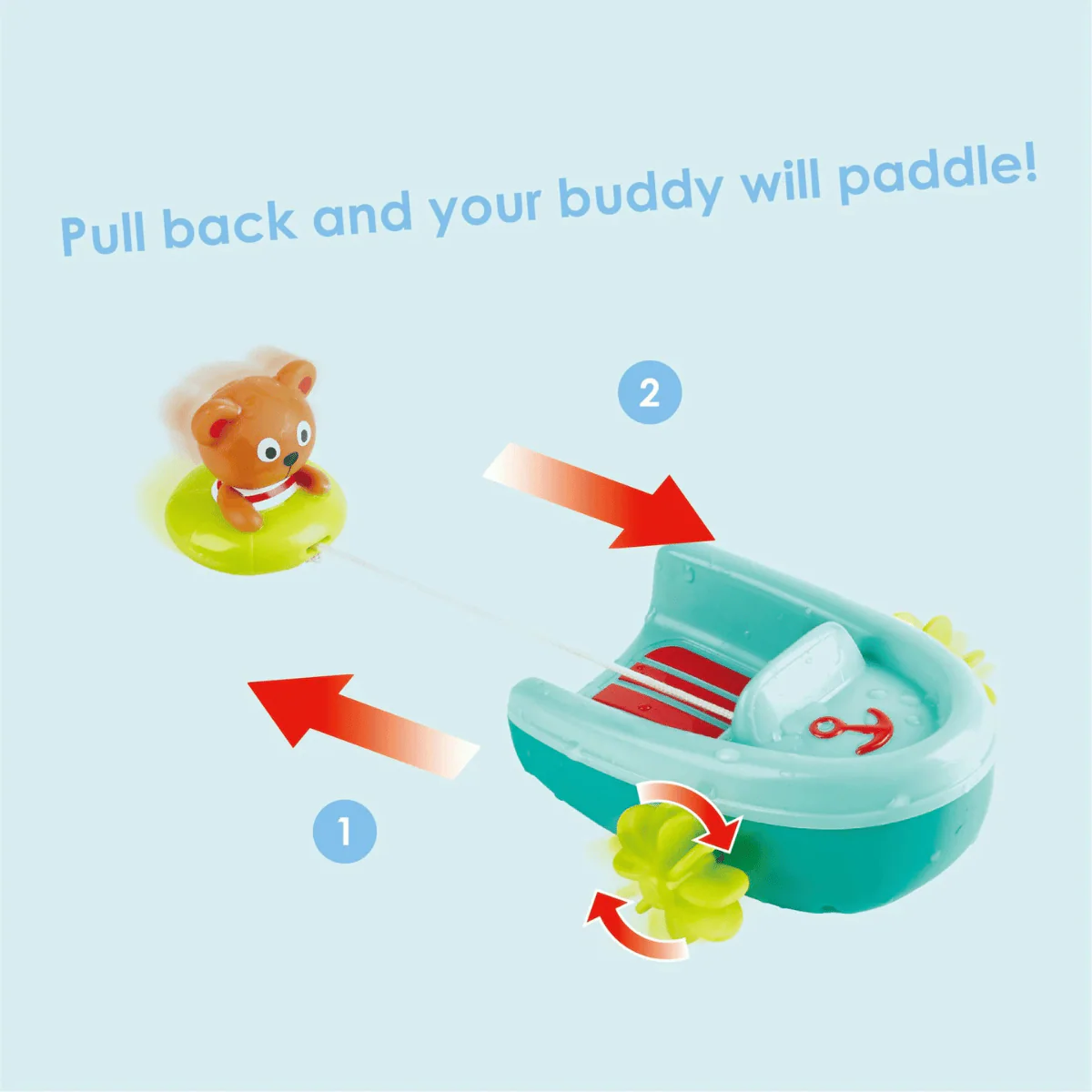 Hape Tubing Pull Back Boat - Image 4