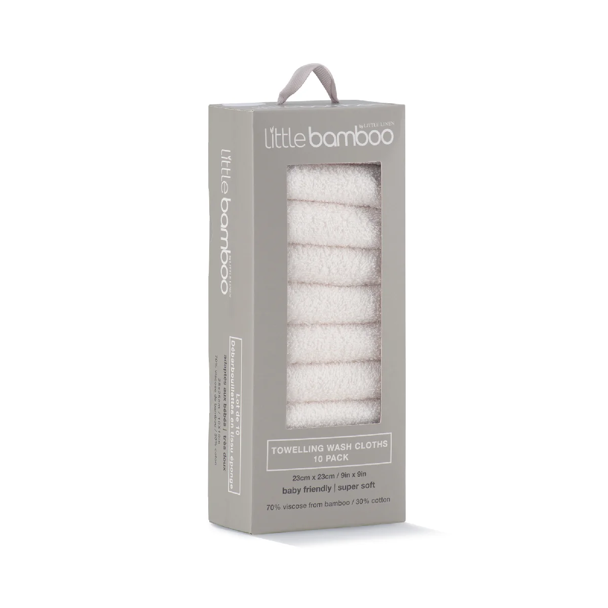 Little Bamboo Towelling Washer - 10 Pack - Image 12