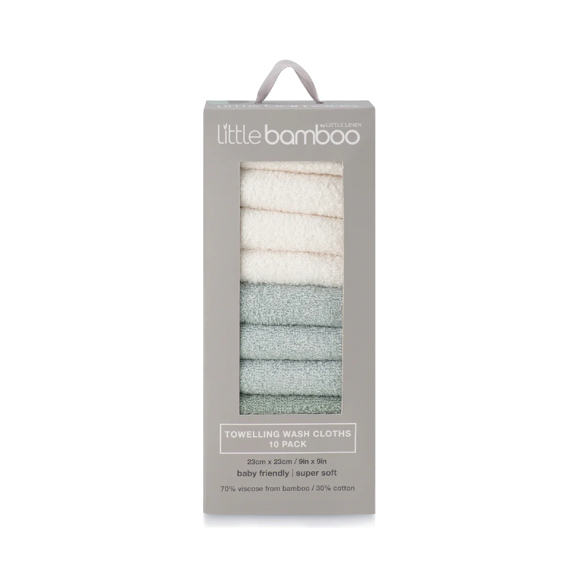 Little Bamboo Towelling Washer - 10 Pack - Image 3
