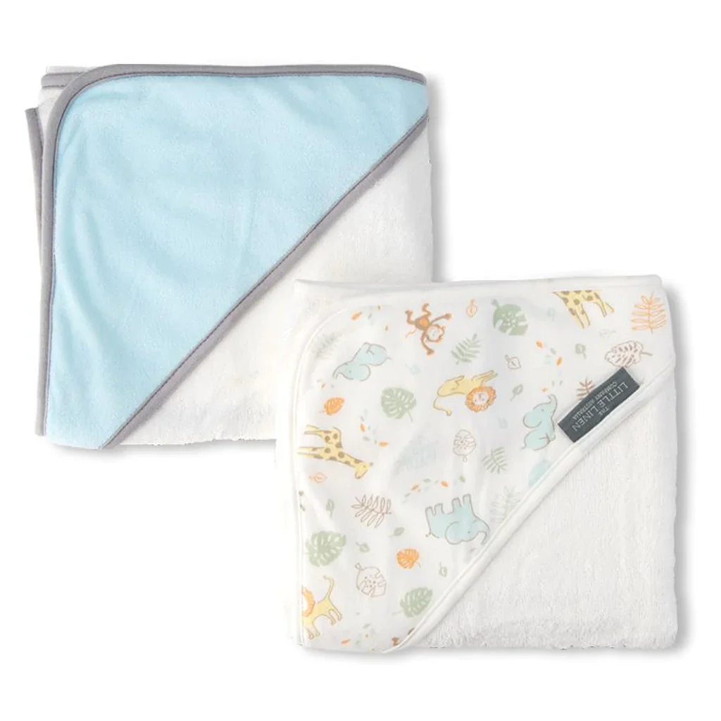 Little Linen Hooded Towel 2pk - Image 17