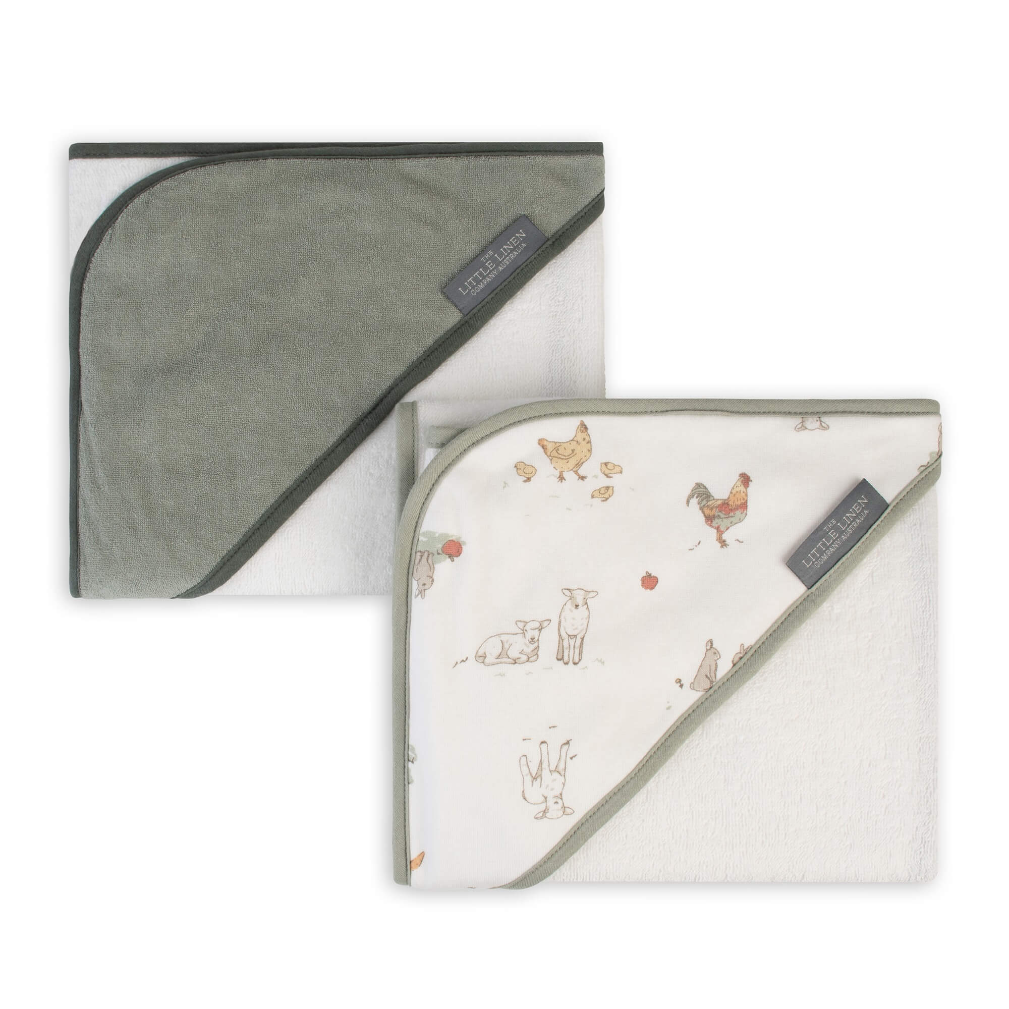 Little Linen Hooded Towel 2pk - Image 7