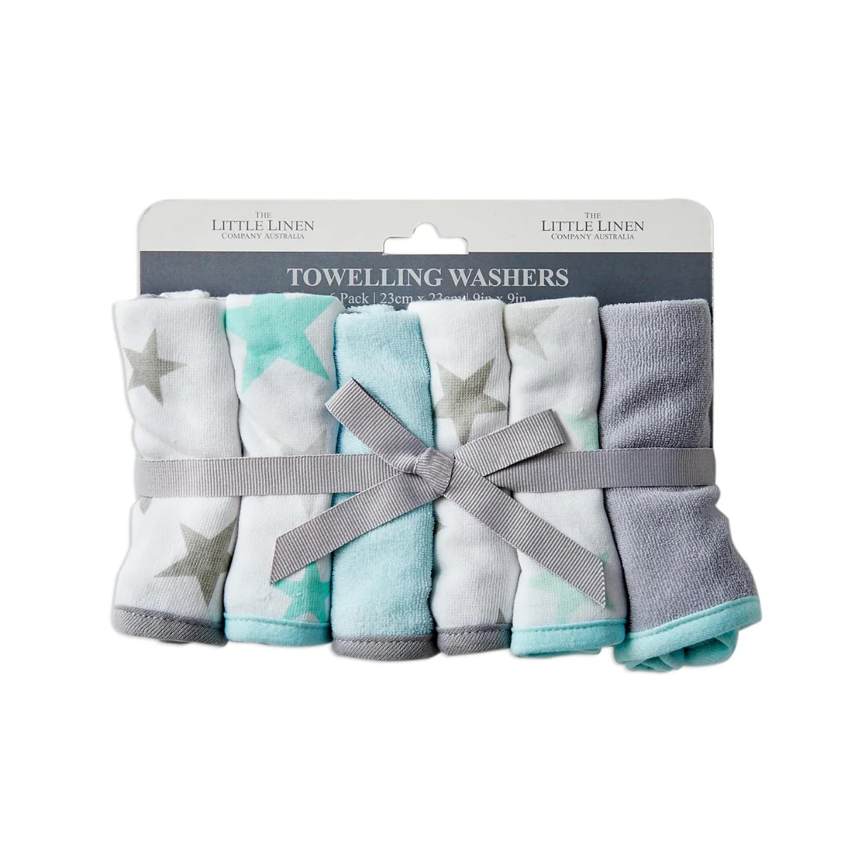 Little Linen Towelling Washcloth 6 Pack - Image 7
