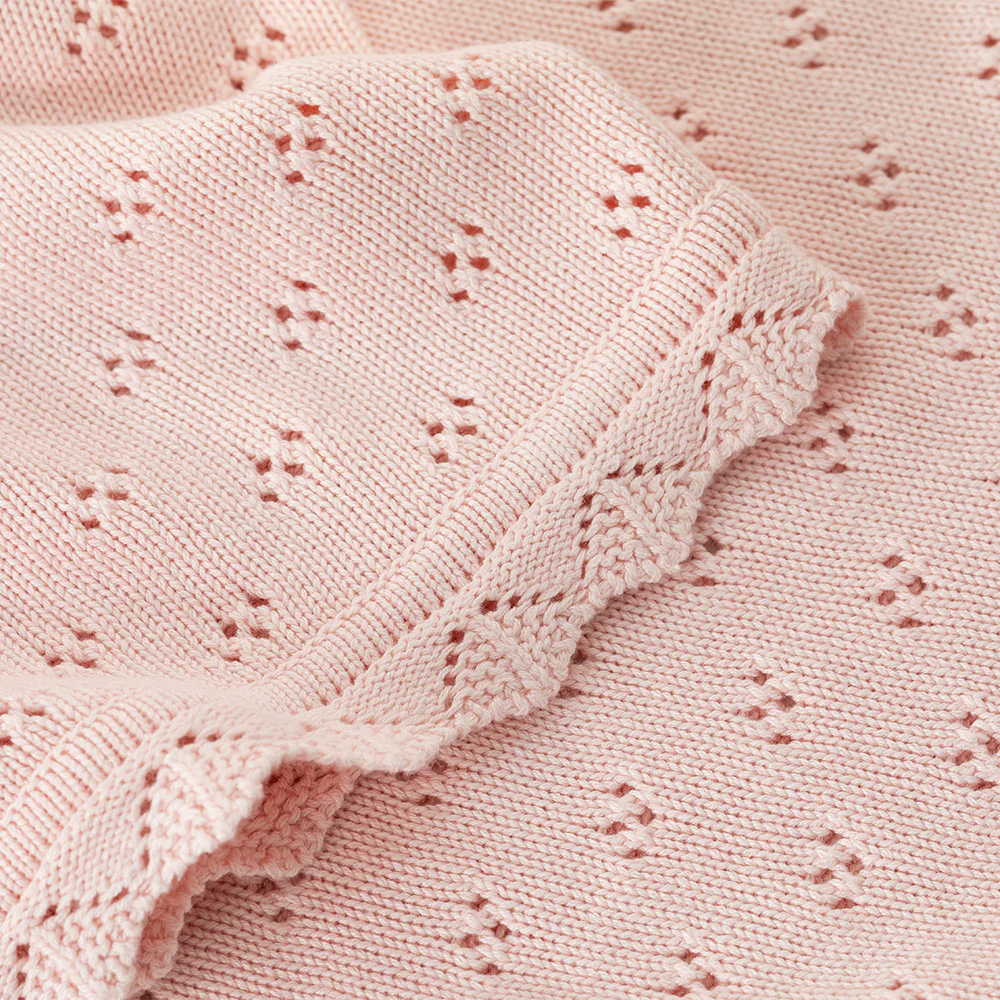Living Textiles Blush - Heirloom Bamboo Blanket - Image 4