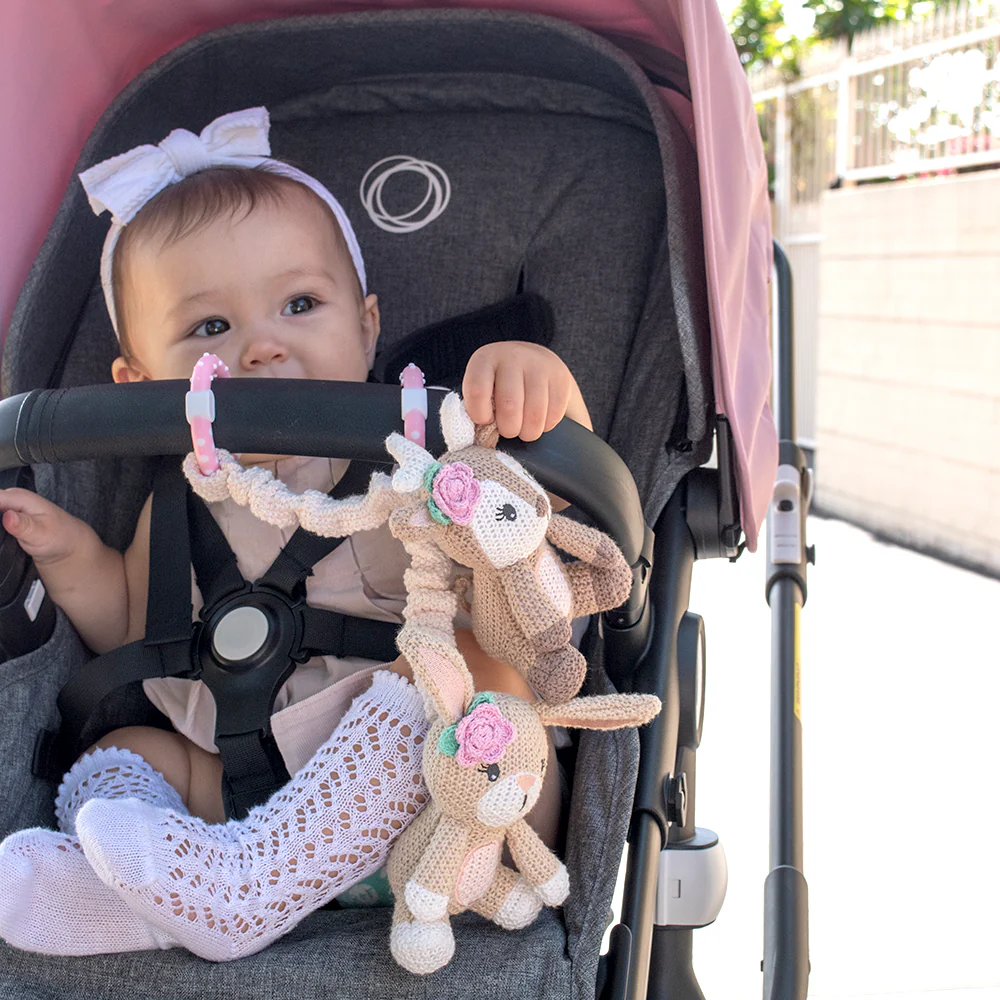 Living Textiles Fawn & Bunny - Stroller Toy 2pk - Image 2