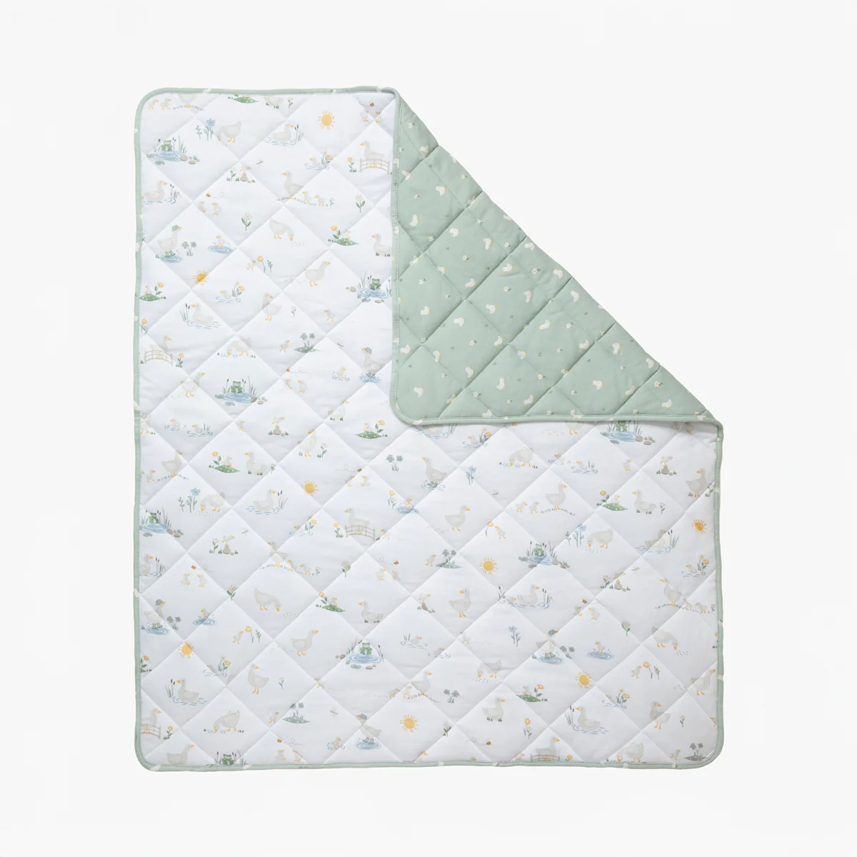 Living Textiles Goosey Goosey - Reversible Jersey Cot Comforter - Image 5