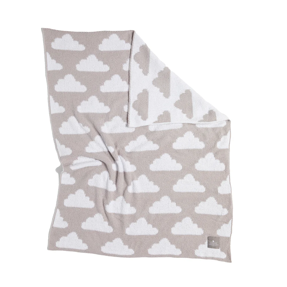 Living Textiles Grey Clouds - Chenille Blanket