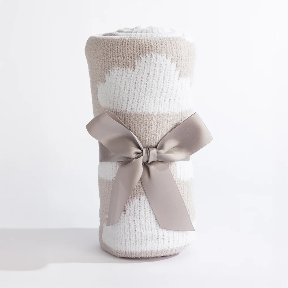 Living Textiles Grey Clouds - Chenille Blanket - Image 5