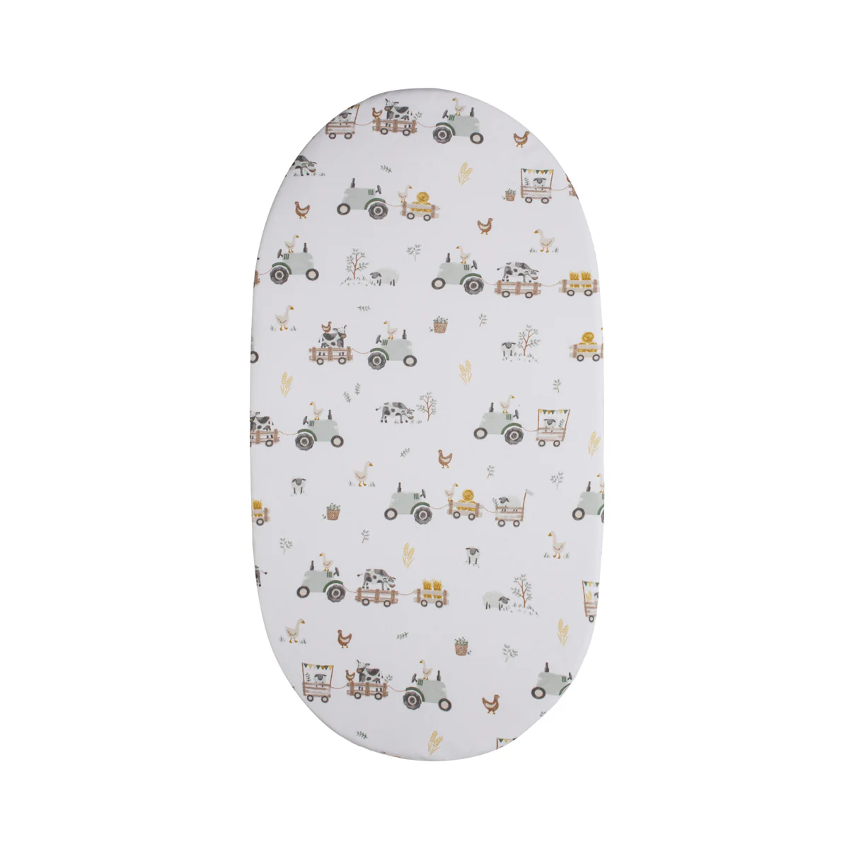 Living Textiles Tractor Ride - Bedside Sleeper Fitted Sheet 1pk
