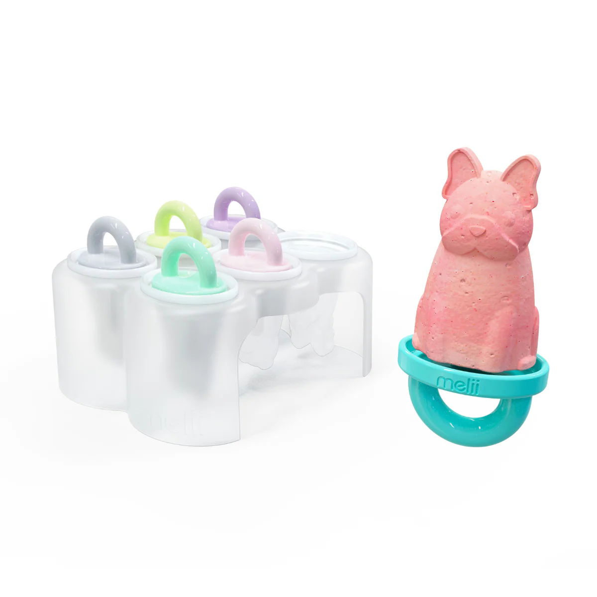 Melii 6 Piece Animal Ice Pops with Tray - Image 2