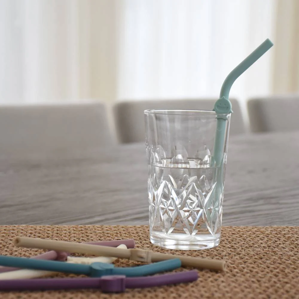 Melii Silicone Animal Straws with Cleaning Brush - Image 2