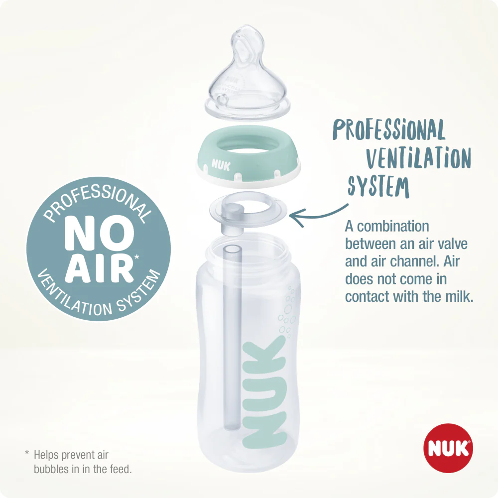 NUK Anti-Colic Professional Bottle Adapter, Tube and Brush Set - Image 3