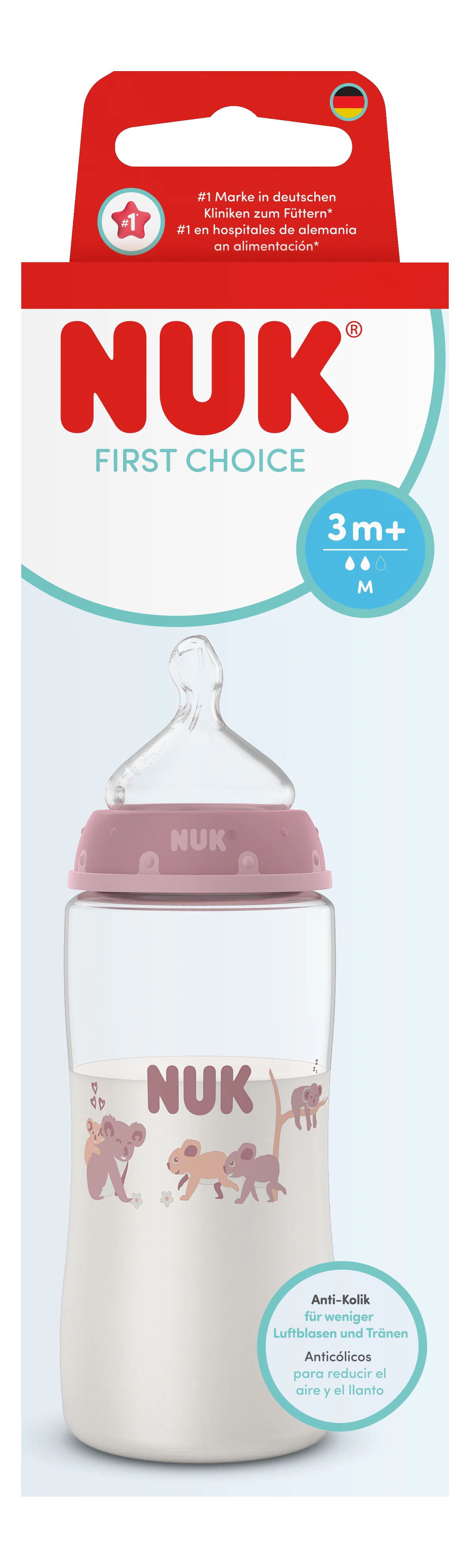 NUK First Choice PP Bottle 300ml / 3m+ M Teat - Image 8
