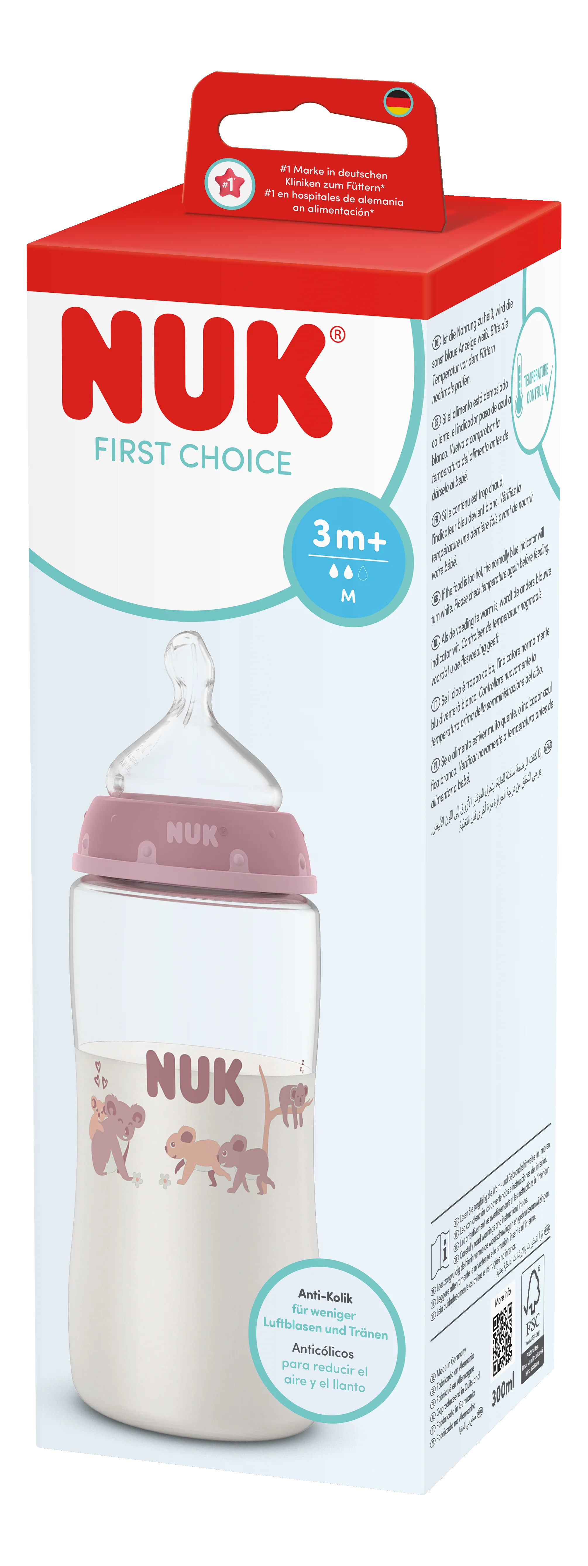 NUK First Choice PP Bottle 300ml / 3m+ M Teat - Image 9