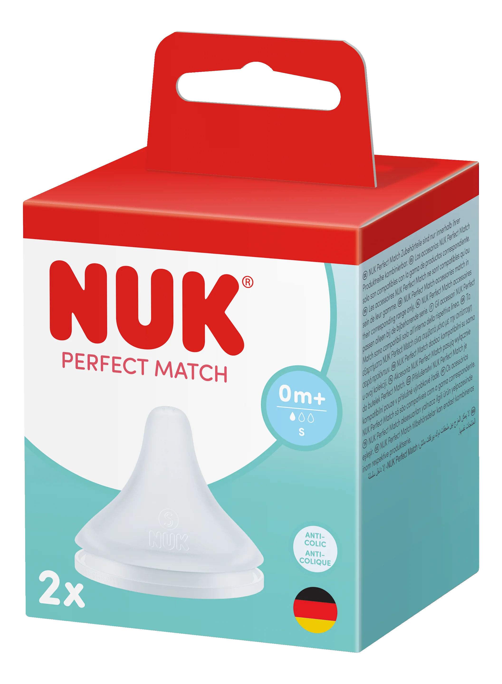NUK First Choice Silicone Teats 0m+ small hole - 2pk - Image 2