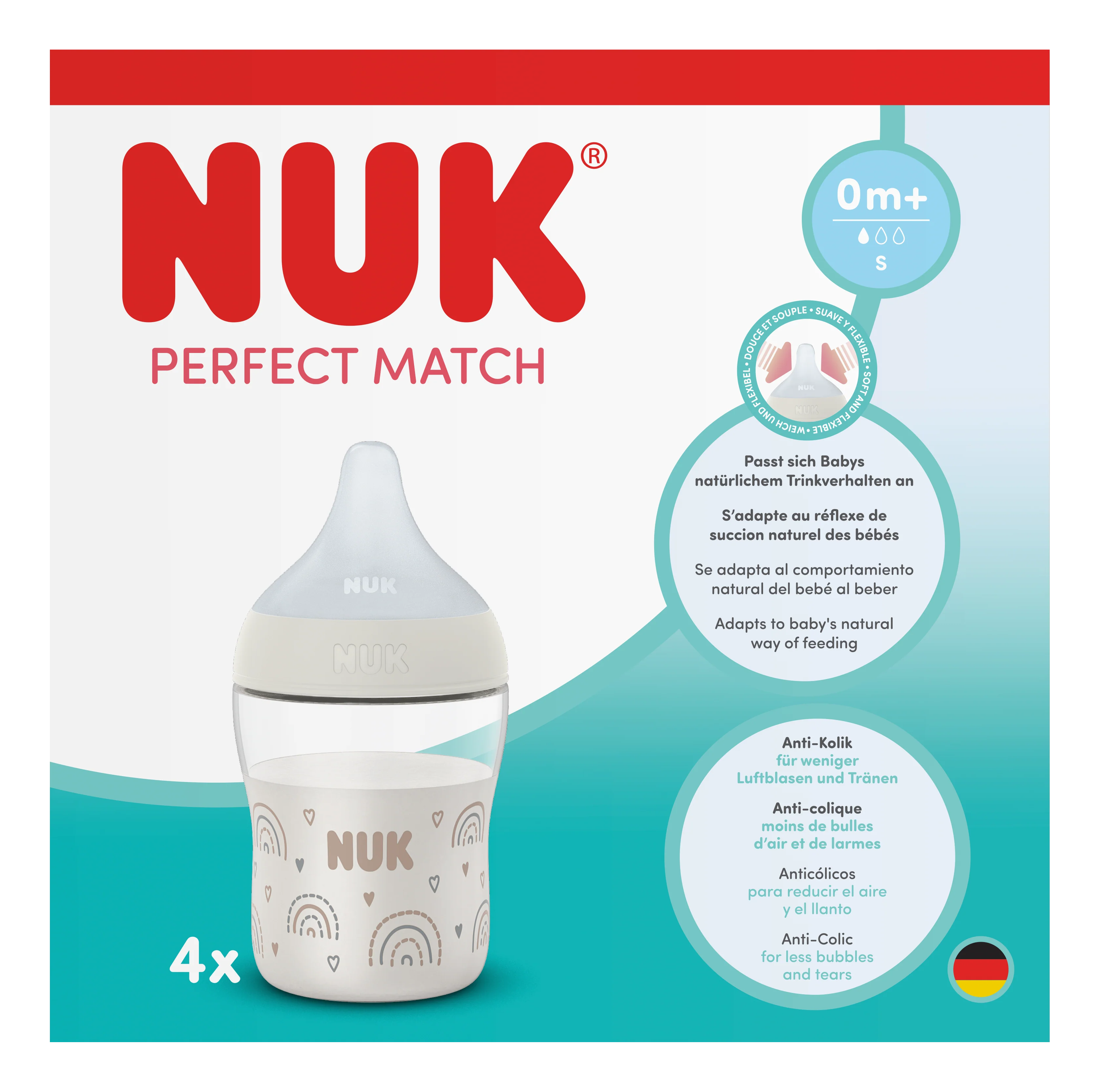 NUK Perfect Match PP 150ml Bottle 4pk