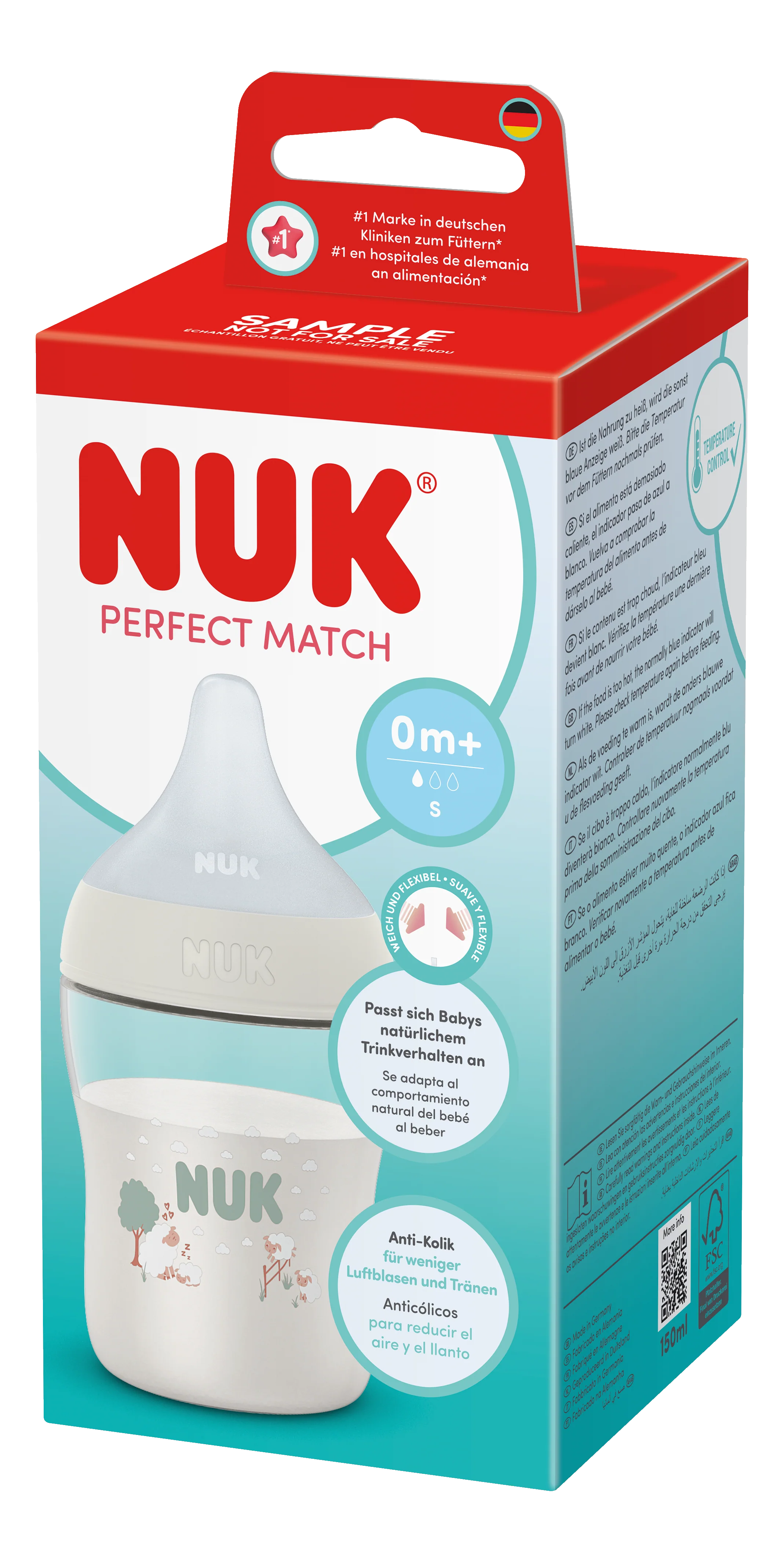 NUK Perfect Match PP Bottle 150ml / 0m+ S Teat - Image 11