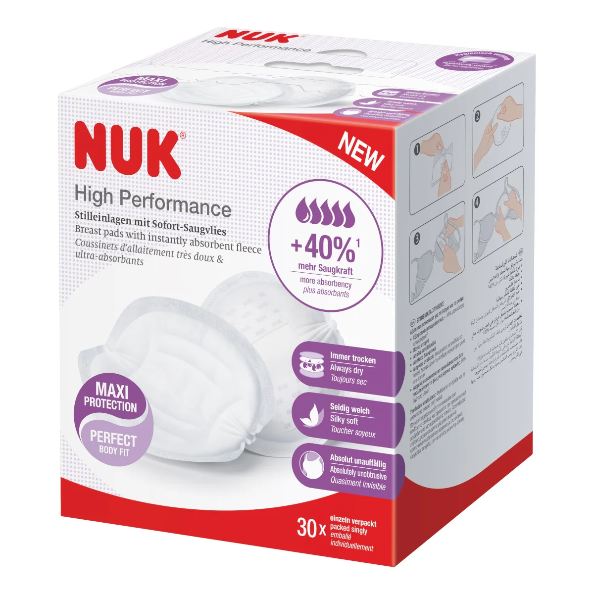 NUK High Performance Comfort Breast Pads - 30 Pack - Image 3