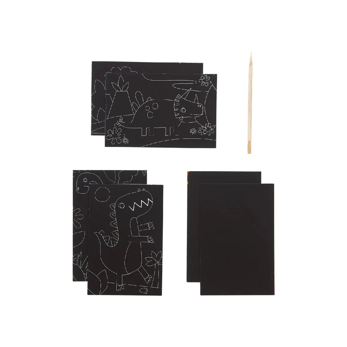 Ooly Mini Scratch & Scribble Art Kit - Dino Days - Image 2