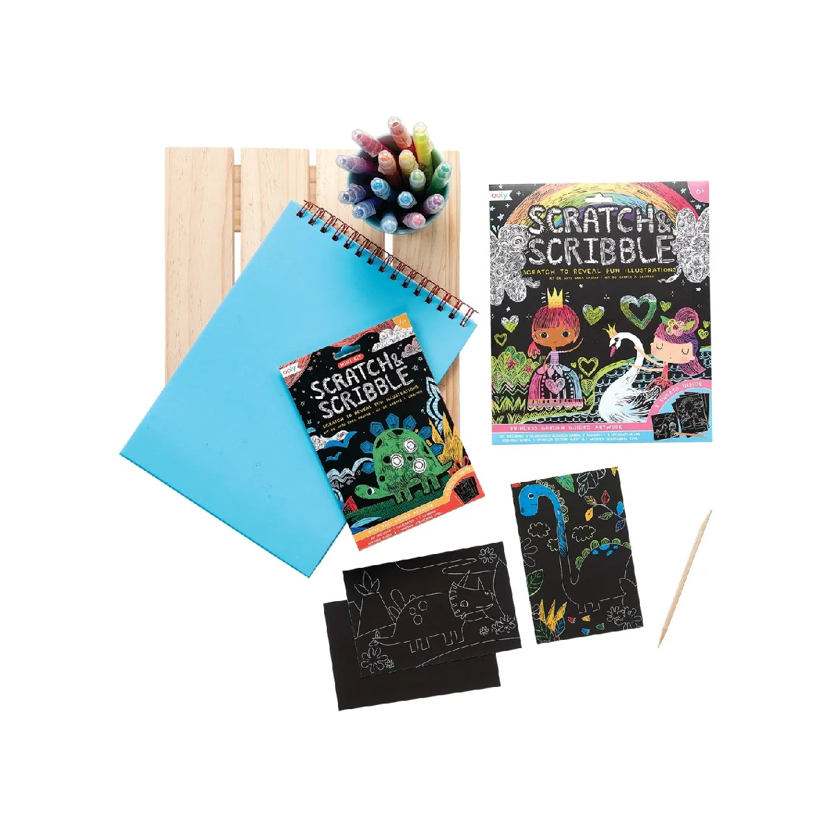 Ooly Mini Scratch & Scribble Art Kit - Dino Days - Image 4
