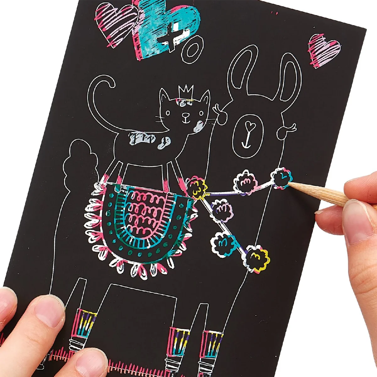 Ooly Mini Scratch & Scribble Art Kit - Funtastic Friends - Image 2