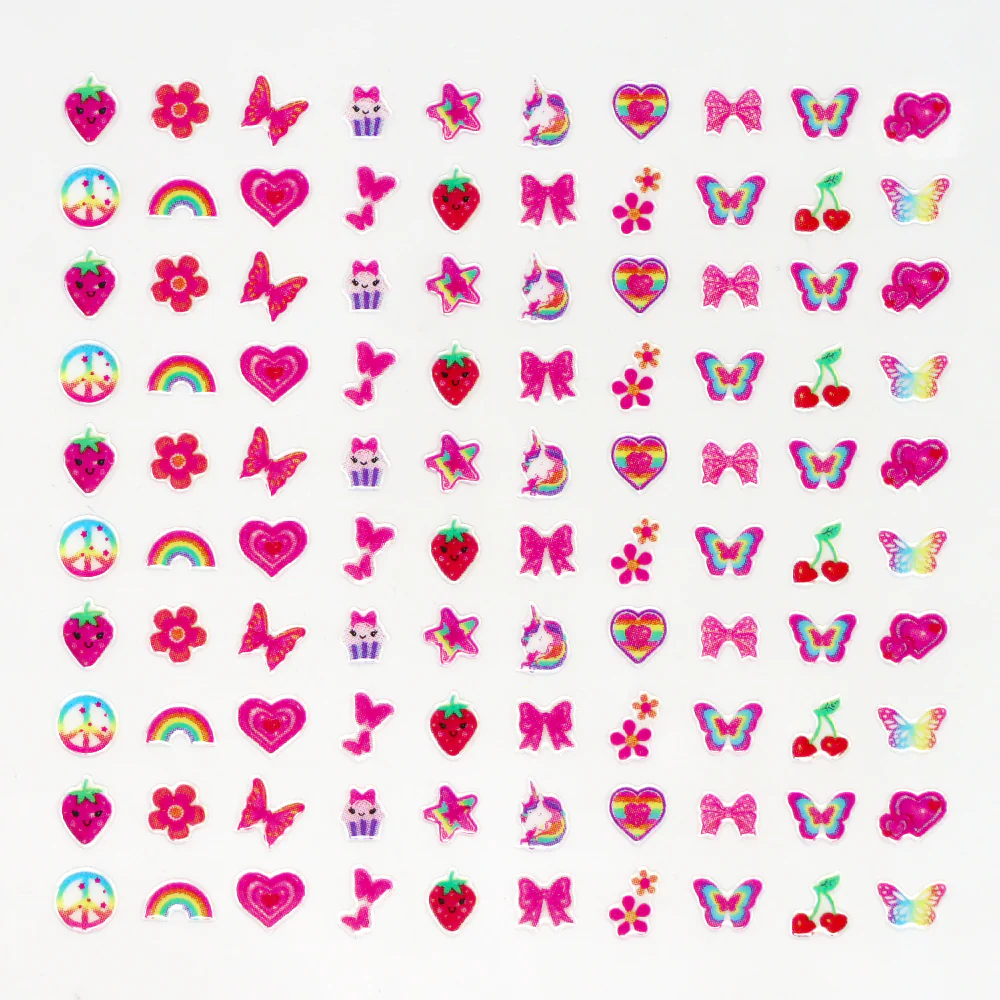 Pink Poppy Scented Nail Stickers - Image 2