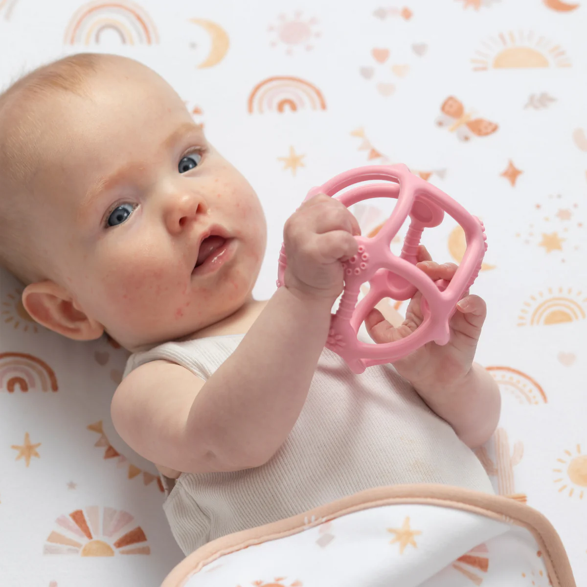Playground Silicon Teether Balls Light Pink - Image 2