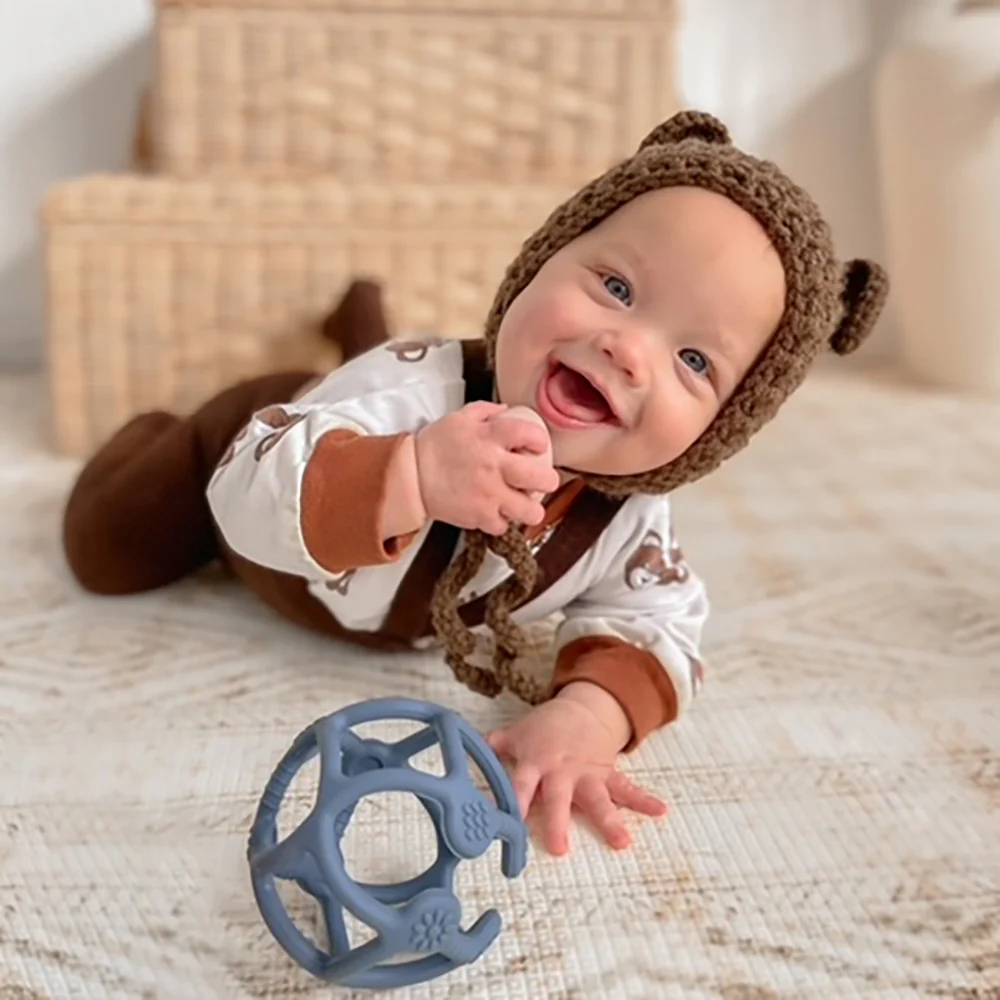 Playground Silicon Teether Balls Steel Blue - Image 8