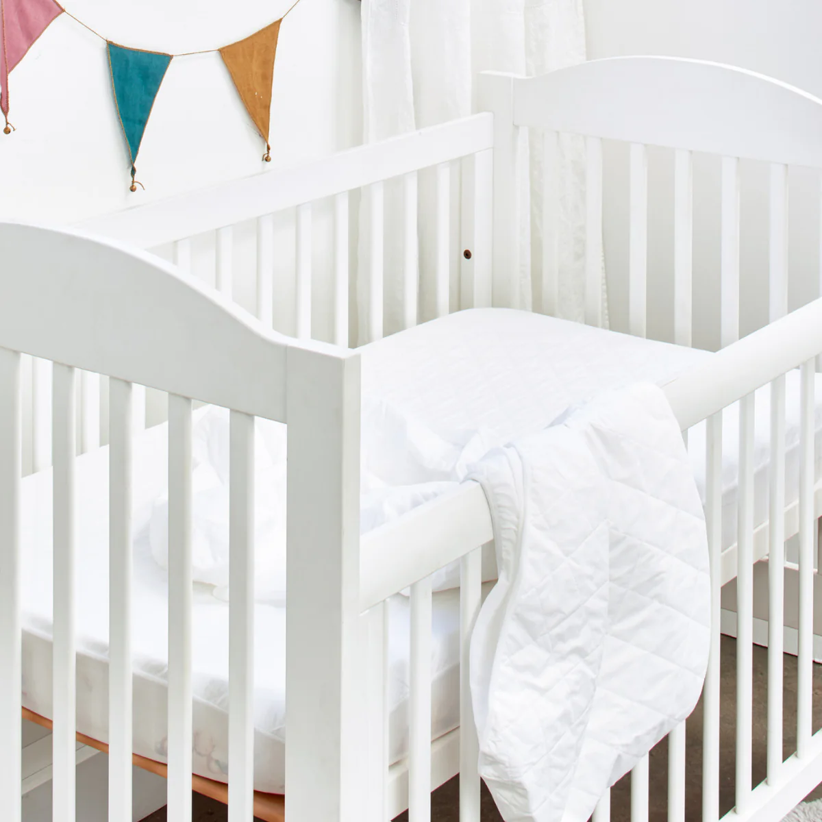 Protect-A-Bed Quilted Cotton Fitted Bassinet Mattress Protector - 2 Pack - Image 4
