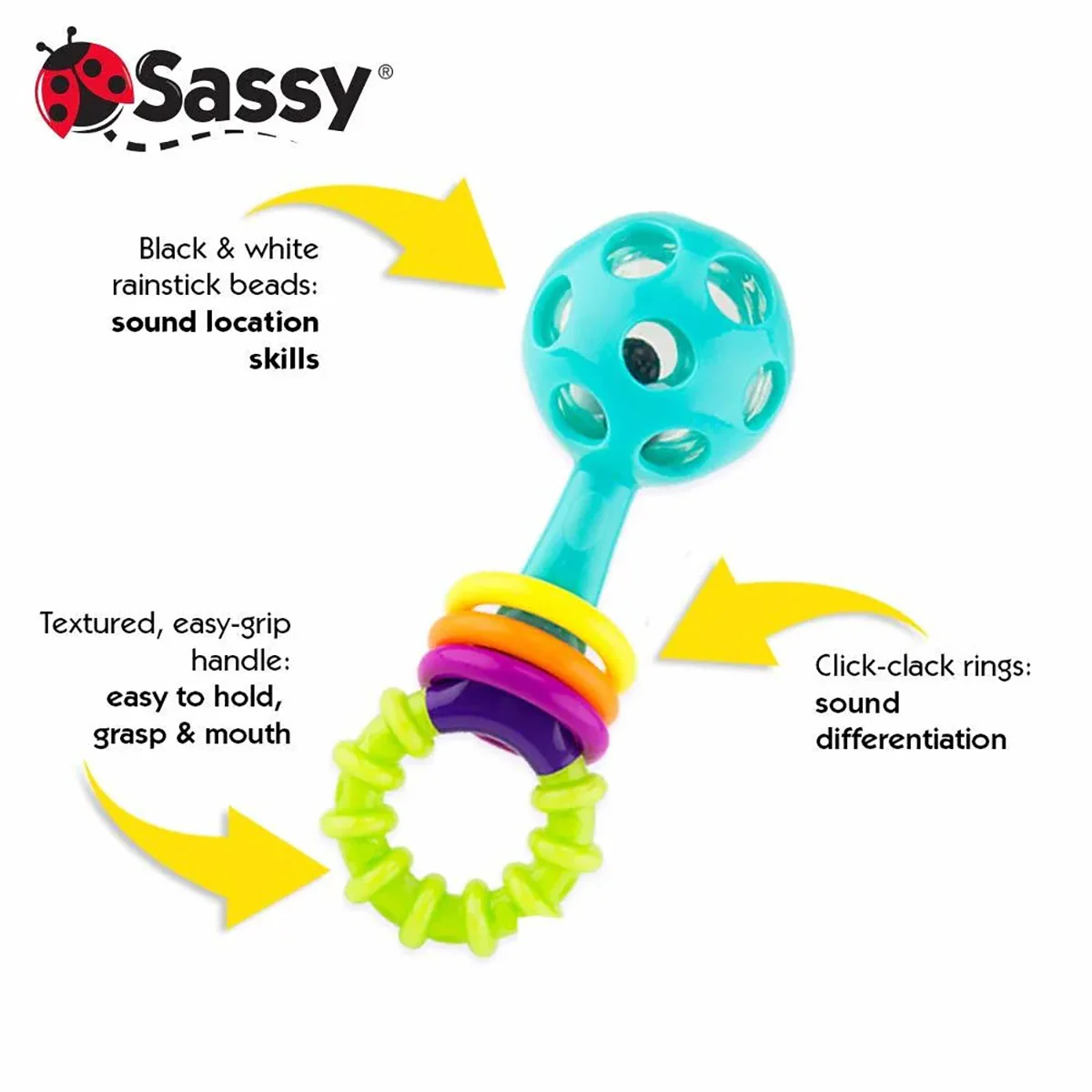 Sassy Peek A Boo Beads Rattle - Image 2